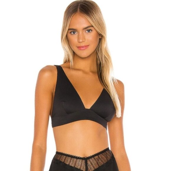 NWT Revolve Free People Erin Scuba Bralette Black Size Medium Bra New With Tags - Picture 2 of 6
